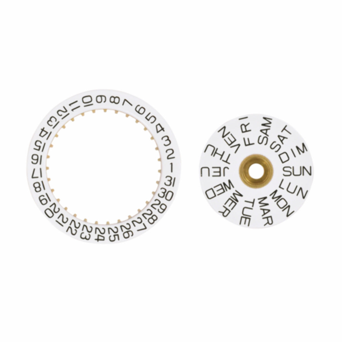 DAY DATE CALENDAR DISC FOR TUDOR MOVEMENT ETA 2836-2 2846 2878 TUDOR WHITE
