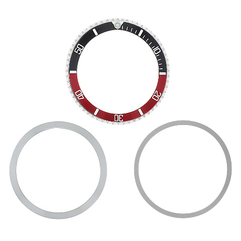 BEZEL+ INSERT FOR TUDOR SUBMARINER 7928, 7016, 9401, 76100, 94010 BLACK/RED