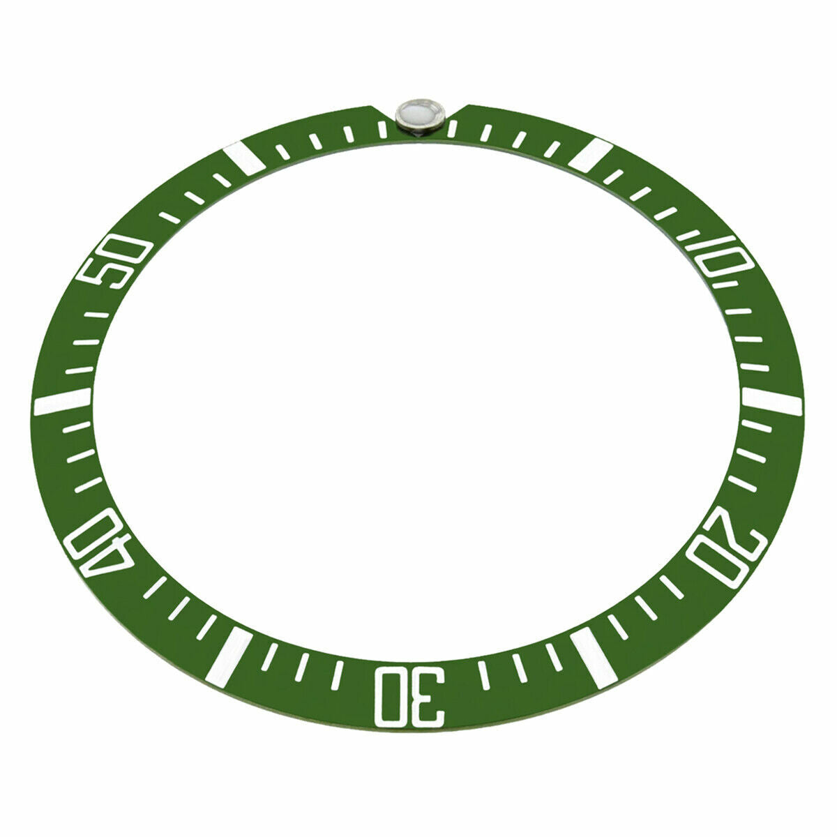 BEZEL INSERT ALUMINUM FOR VINTAGE ROLEX SUBMARINER MILITARY 5517 PLASTIC GREEN