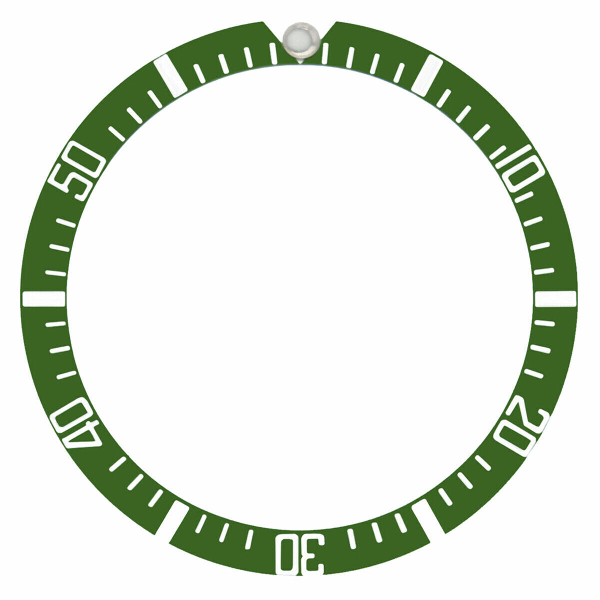 BEZEL INSERT ALUMINUM FOR VINTAGE ROLEX SUBMARINER MILITARY 5517 PLASTIC GREEN
