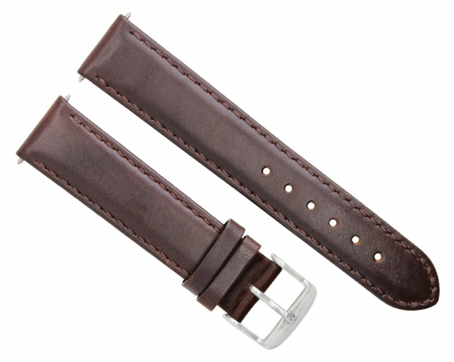 22MM SMOOTH LEATHER WATCH STRAP BAND WATERPROOF FOR 40MM PANERAI WATCH D/BROWN