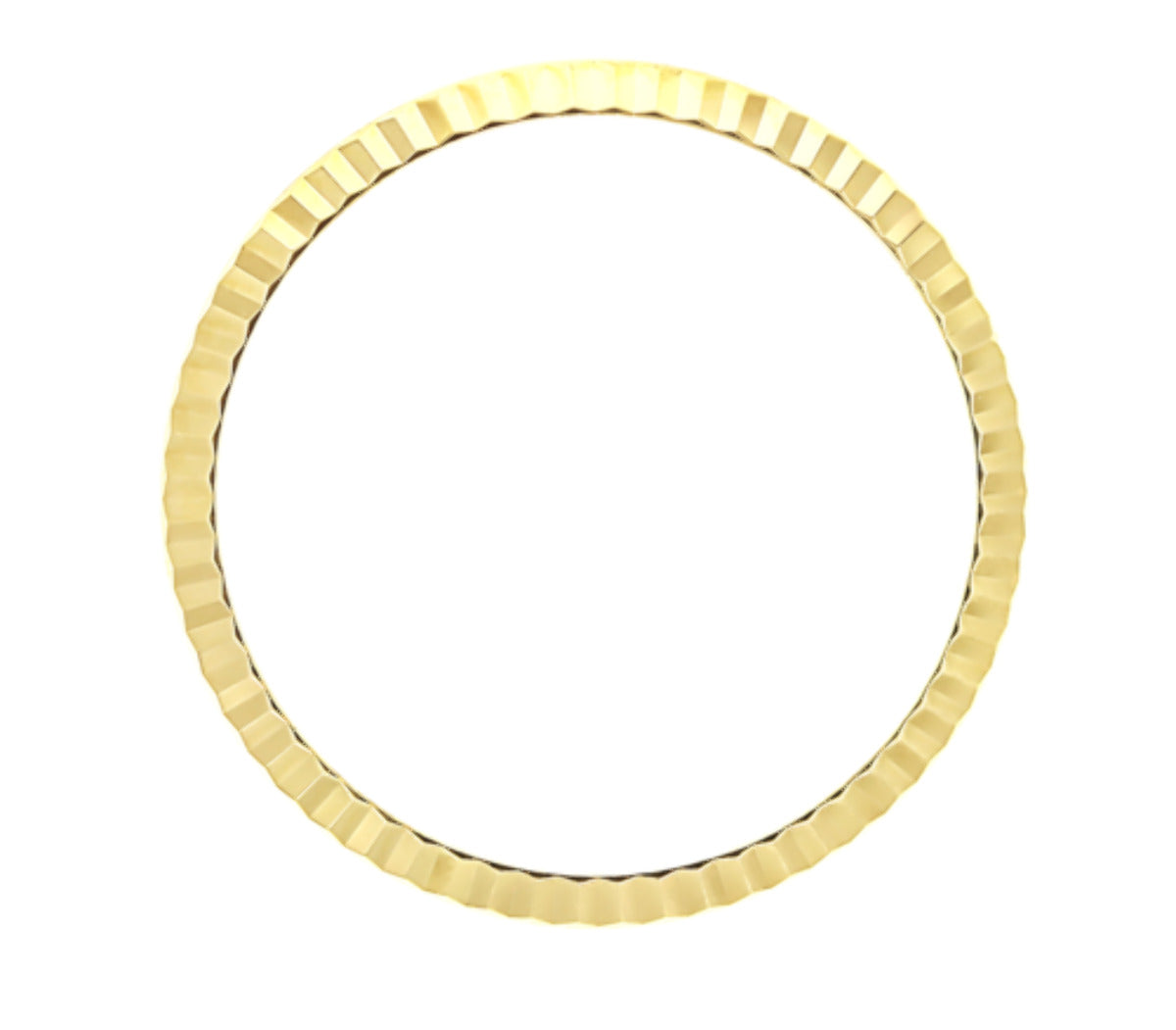 LADIES 18K FLUTED BEZEL WATCH PART FOR ROLEX DATE, DATEJUST 69178, 69278, 69198