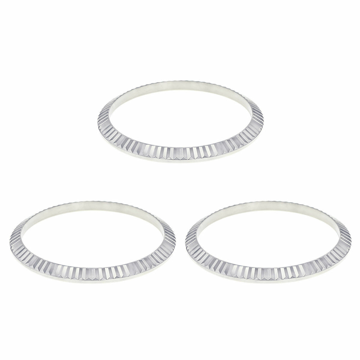 3 Fluted Bezel for 34MM Rolex Date Airking 1500 5500 Stainless Steel Top Quality