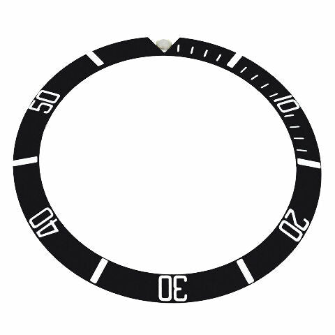 BEZEL INSERT FOR VINTAGE ROLEX SUBMARINER 5508 5510 5512 WATCH AUTOMATIC BLACK