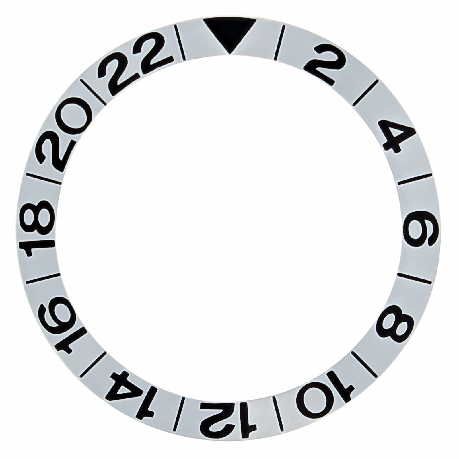 BEZEL INSERT GMT FOR OMEGA SEAMASTER 2534.50 DIVER 168.1620 CALIBRE 1128 SILVER