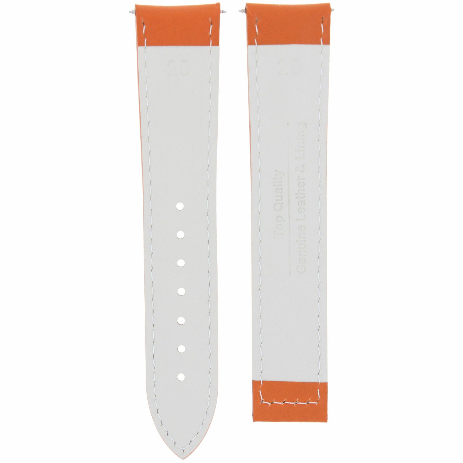 LEATHER BAND STRAP CLASP BUCKLE FOR 20MM OMEGA SEAMASTER PLANET OCEAN ORANGE