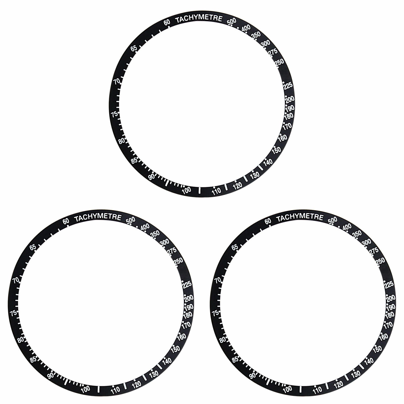3 BEZEL INSERT FOR OMEGA TACHYMETRE 145.0062 ST69 OR 145022 ST71 105.012 BLACK