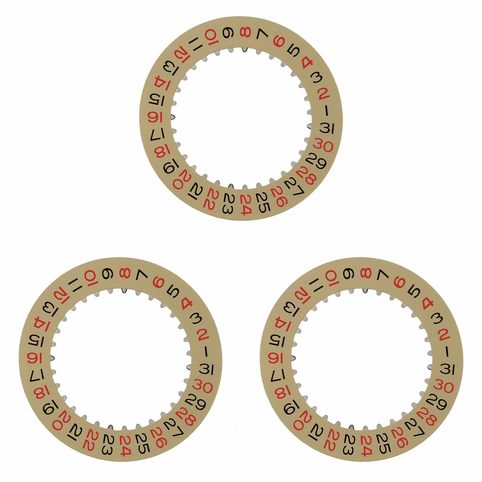 3 DATE DISC FOR ROLEX TURNOGRAPH 3135/3155 16263 16264 116261 116264 CH/RED/BLK