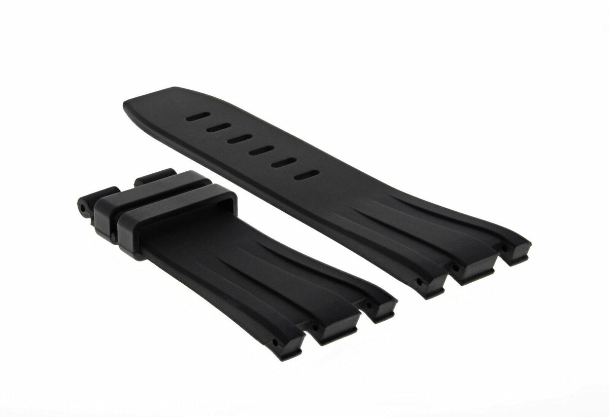28MM RUBBER WATCH BAND STRAP FOR AUDEMAR PIGUET ROYAL OAK DIVER OFFSHORE 44MM AP, Black, view 3