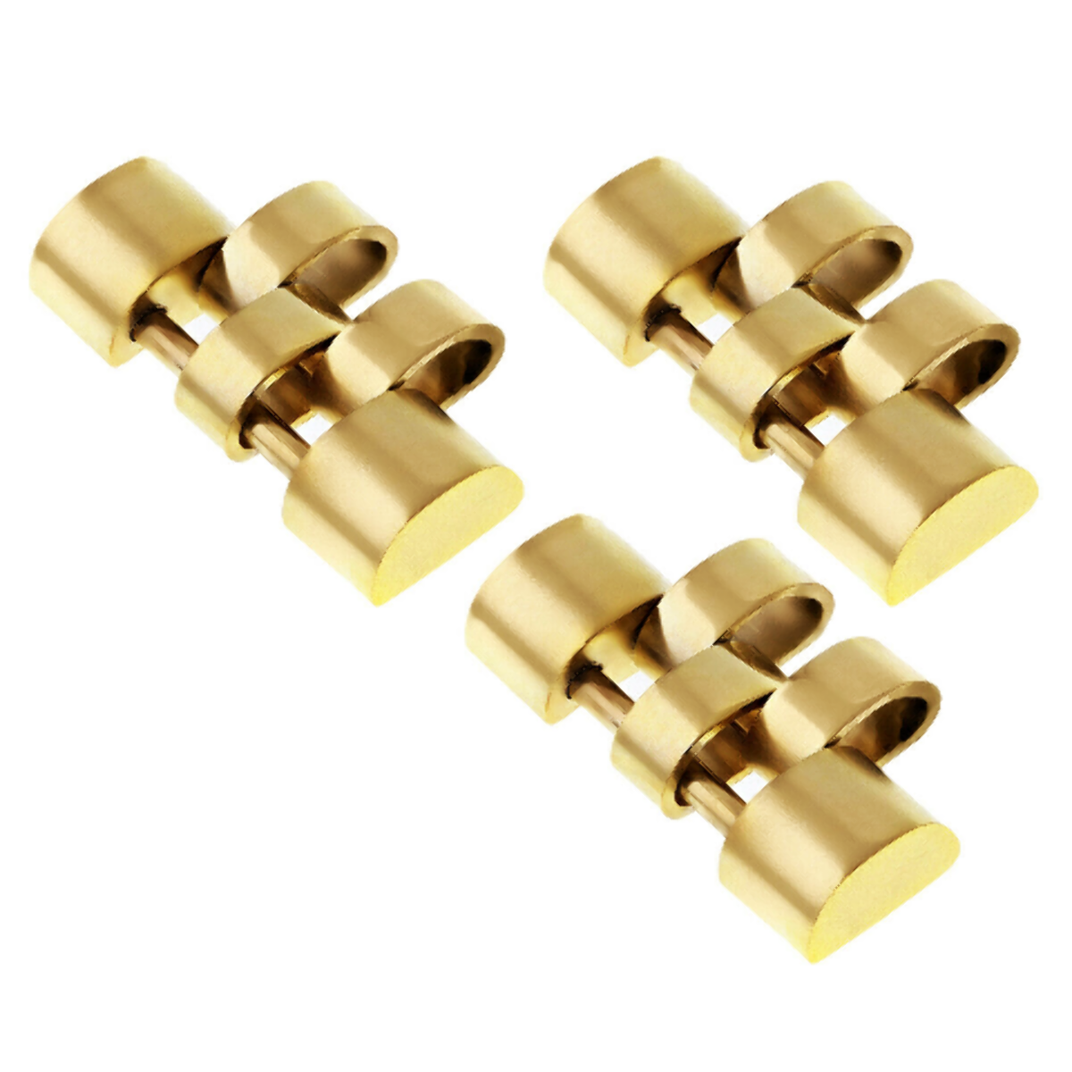 3 PC LINKS FOR JUBILEE WATCH BAND MEN ROLEX DATEJUST 16014 16018 16253 16258 GOLD