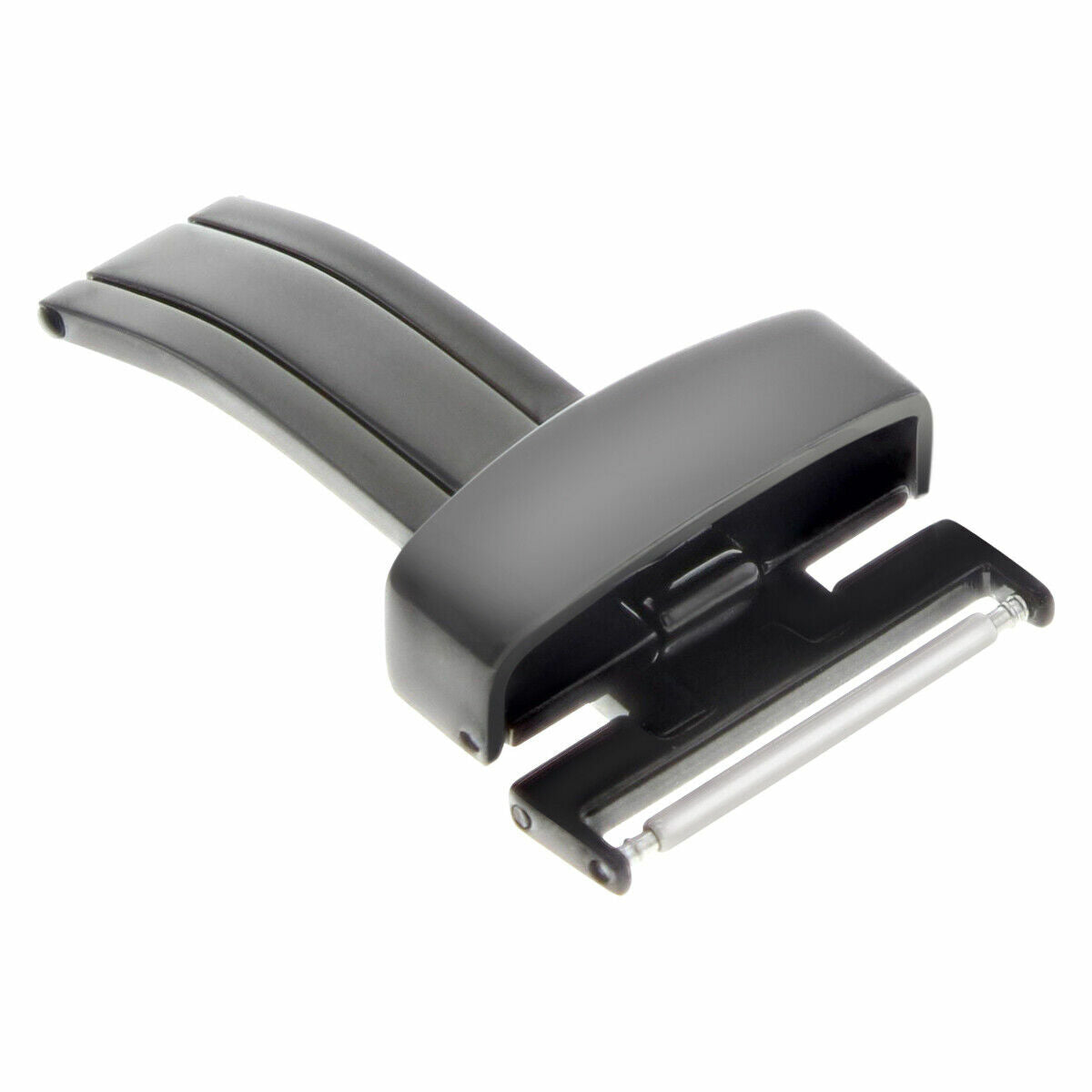 18MM DEPLOYMENT BUCKLE FOR BREITLING PILOT BENTLEY WATCH STRAP BAND BLACK