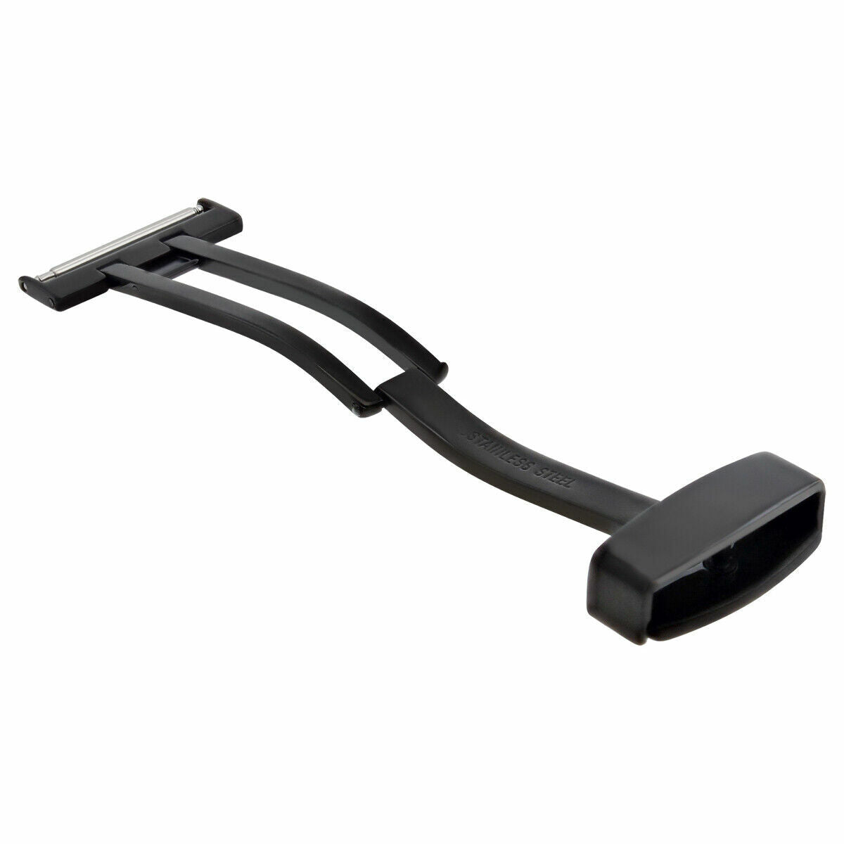 16MM DEPLOYMENT WATCH BAND BUCKLE CLASP FOR BREITLING PILOT LEATHER STRAP BLACK