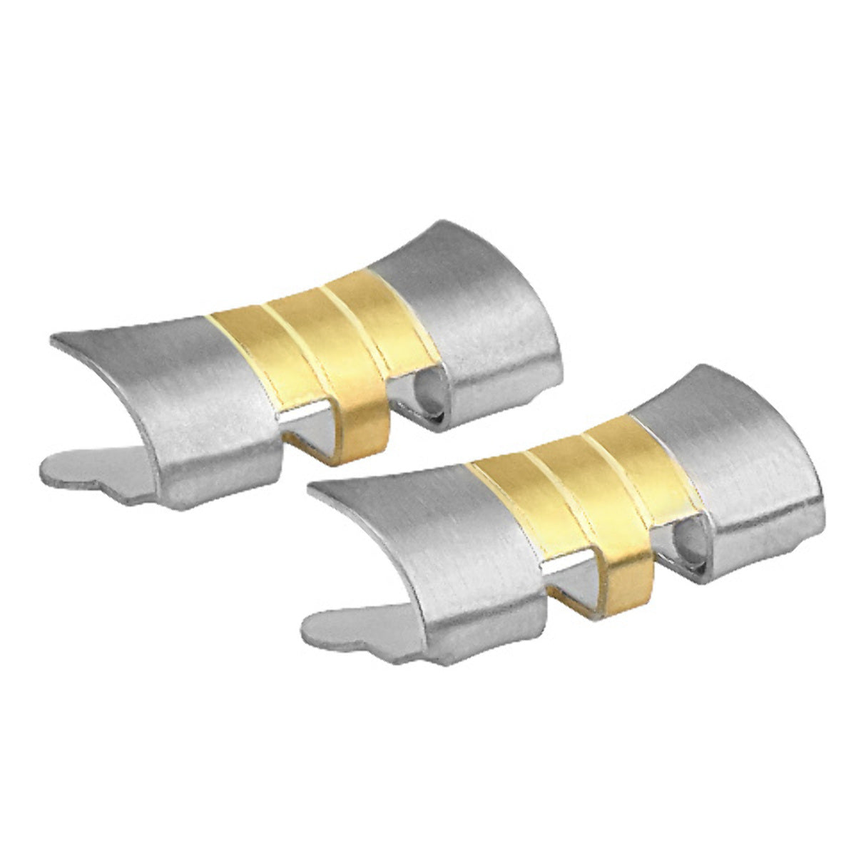 2 END PIECE END LINK FOR JUBILEE WATCH BAND FIT 36MM ROLEX DATEJUST TWO TONE 20MM