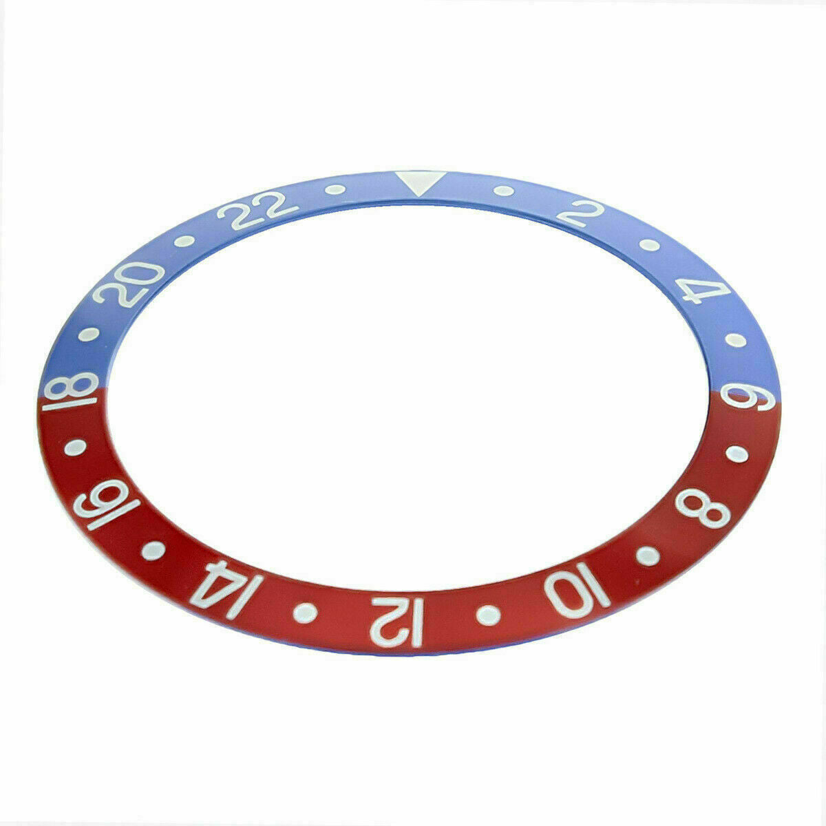 PEPSI BEZEL INSERT FADED FOR VINTAGE AGED ROLEX GMT 1675 1680 16750 BLUE/RED