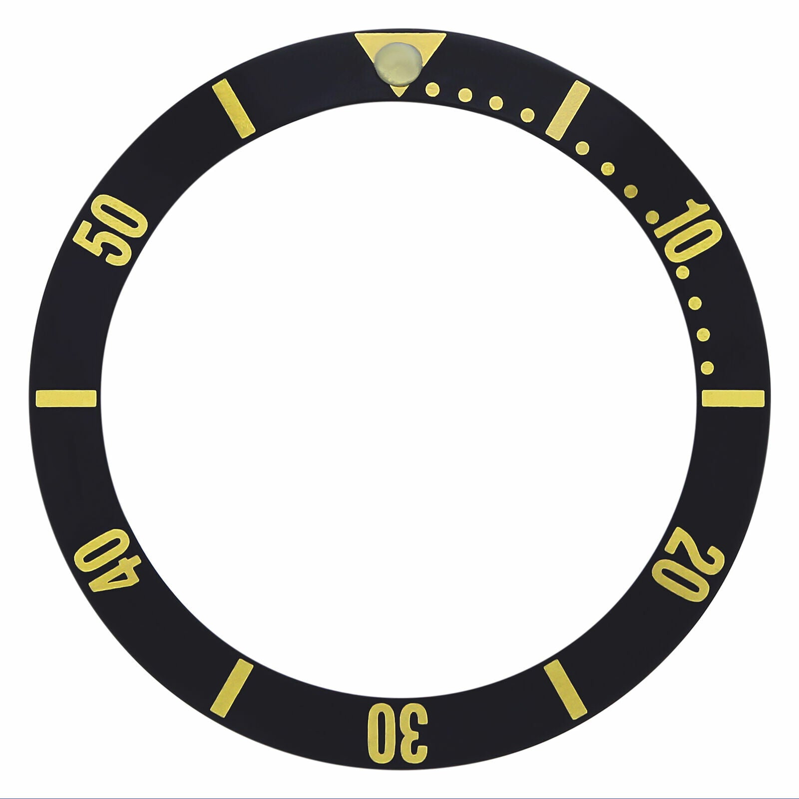 BEZEL INSERT FOR LADY 200 OMEGA SEAMASTER 798 1041 OR 796 105 BLACK GOLD FONTS