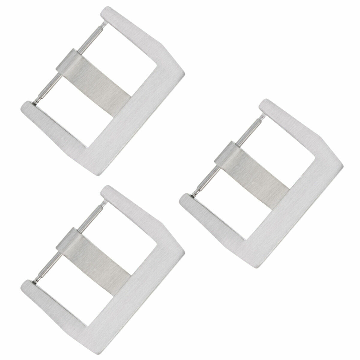 3 PC 24MM BUCKLE FOR BELL & ROSS LEATHER BAND STRAP BR01 BR02 BR03 BRUSH S/STEEL