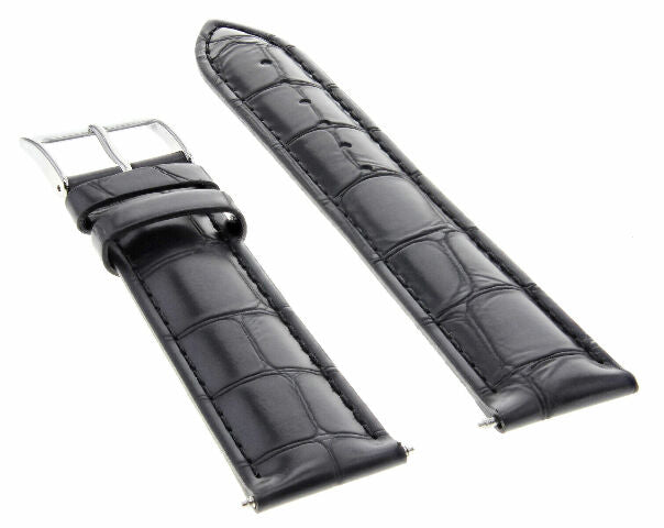 18MM LEATHER WATCH STRAP BAND FOR MENS PATEK PHILLIPE WATCH BRACELET BLACK