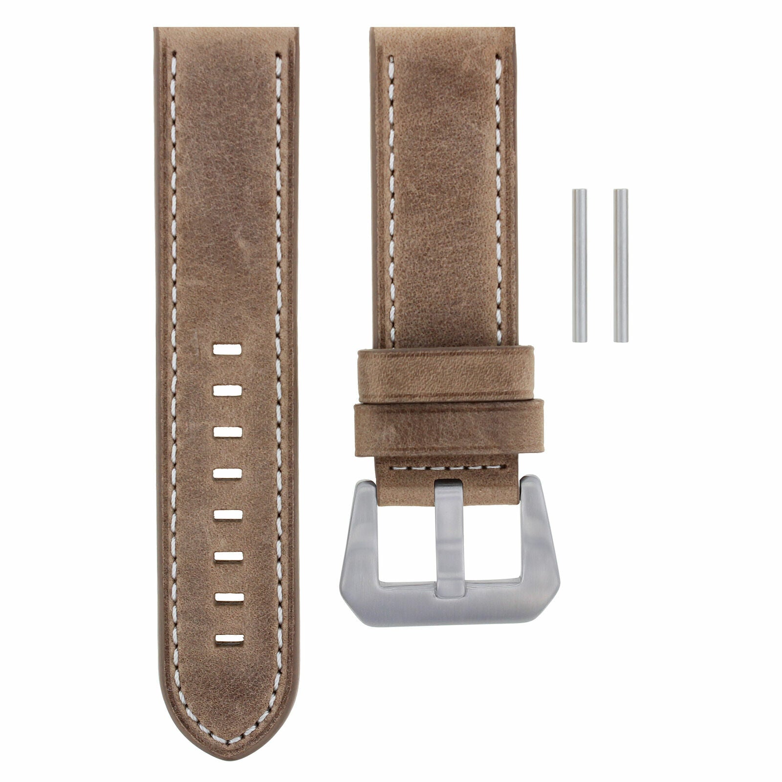 24MM COW LEATHER WATCH BAND STRAP FOR BREITLING WATCH NAVITIMER COLT SAND WS