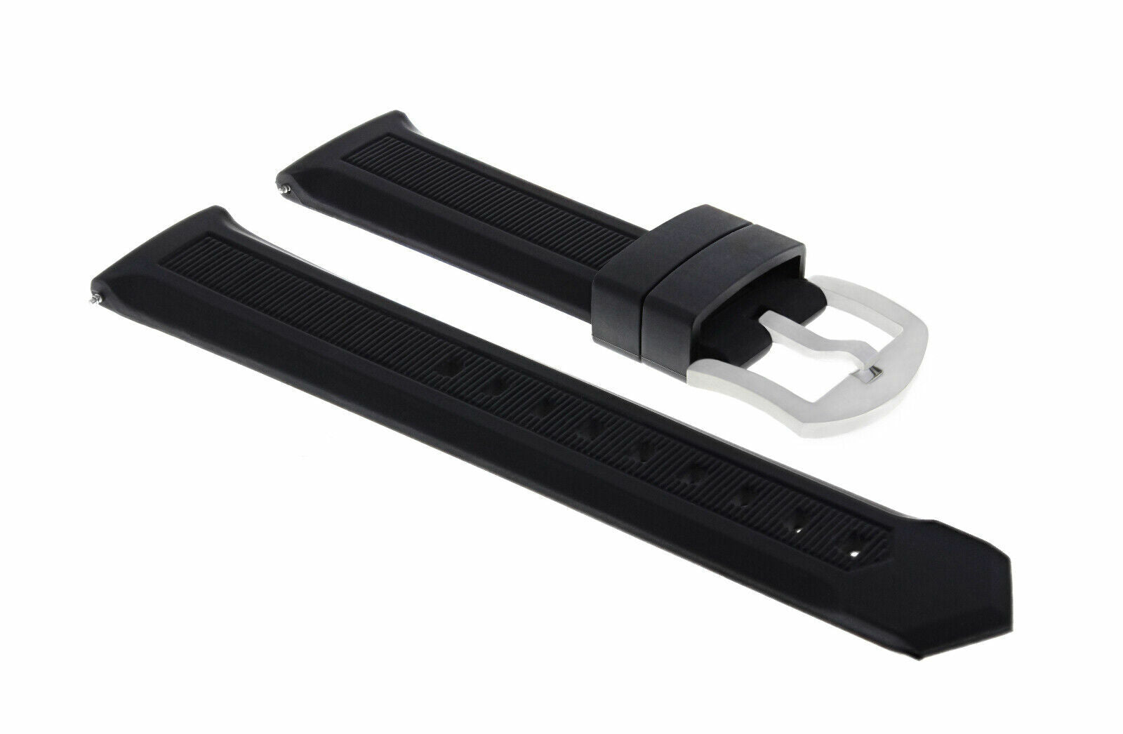 22MM RUBBER WATCH BAND STRAP FOR 43MM TAG HEUER CAZ1014 F1 BT0717,BT0718 BLACK