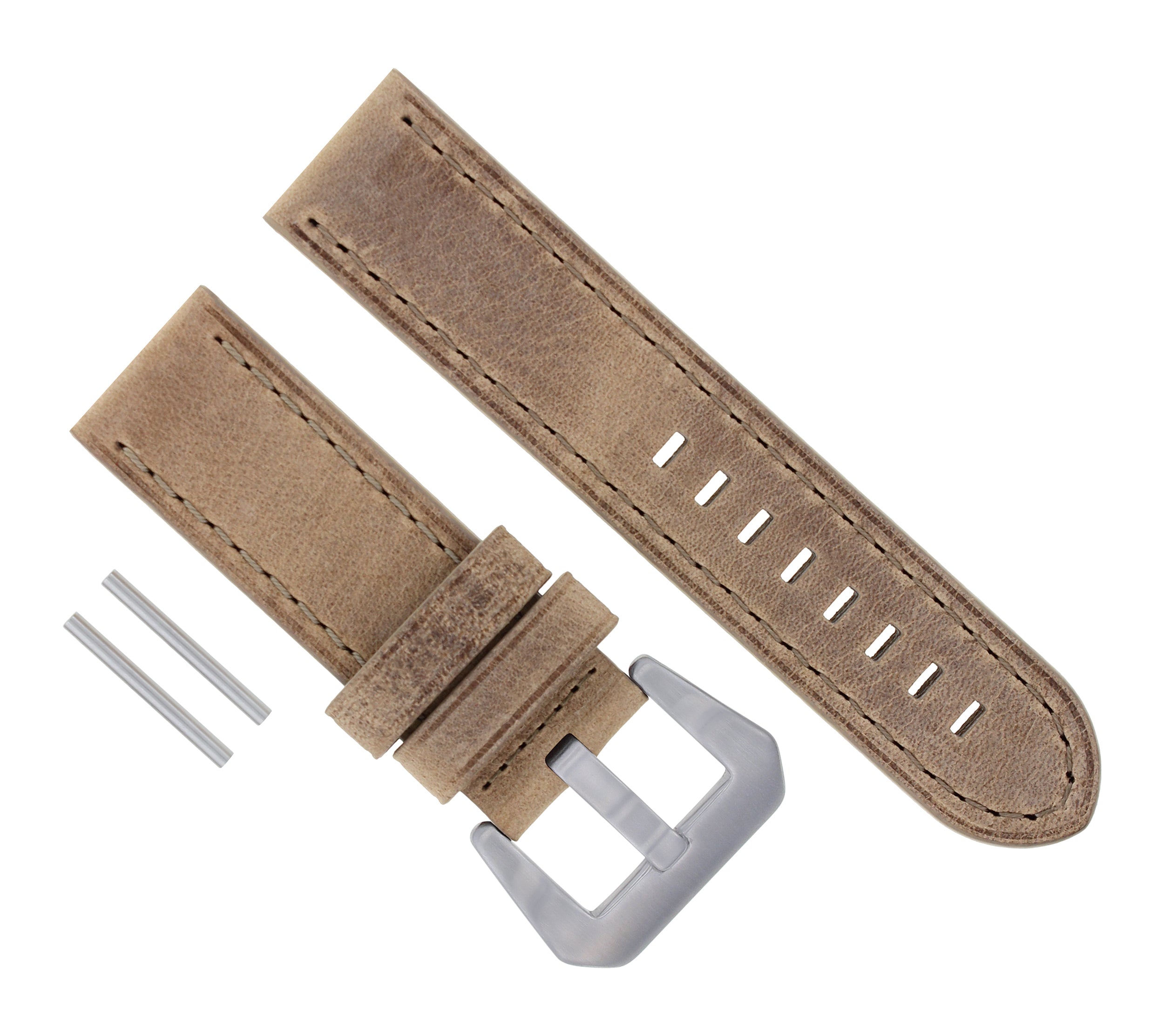 24MM COW LEATHER WATCH BAND STRAP FOR BREITLING SUPER OCEAN AVENGER COLT SAND