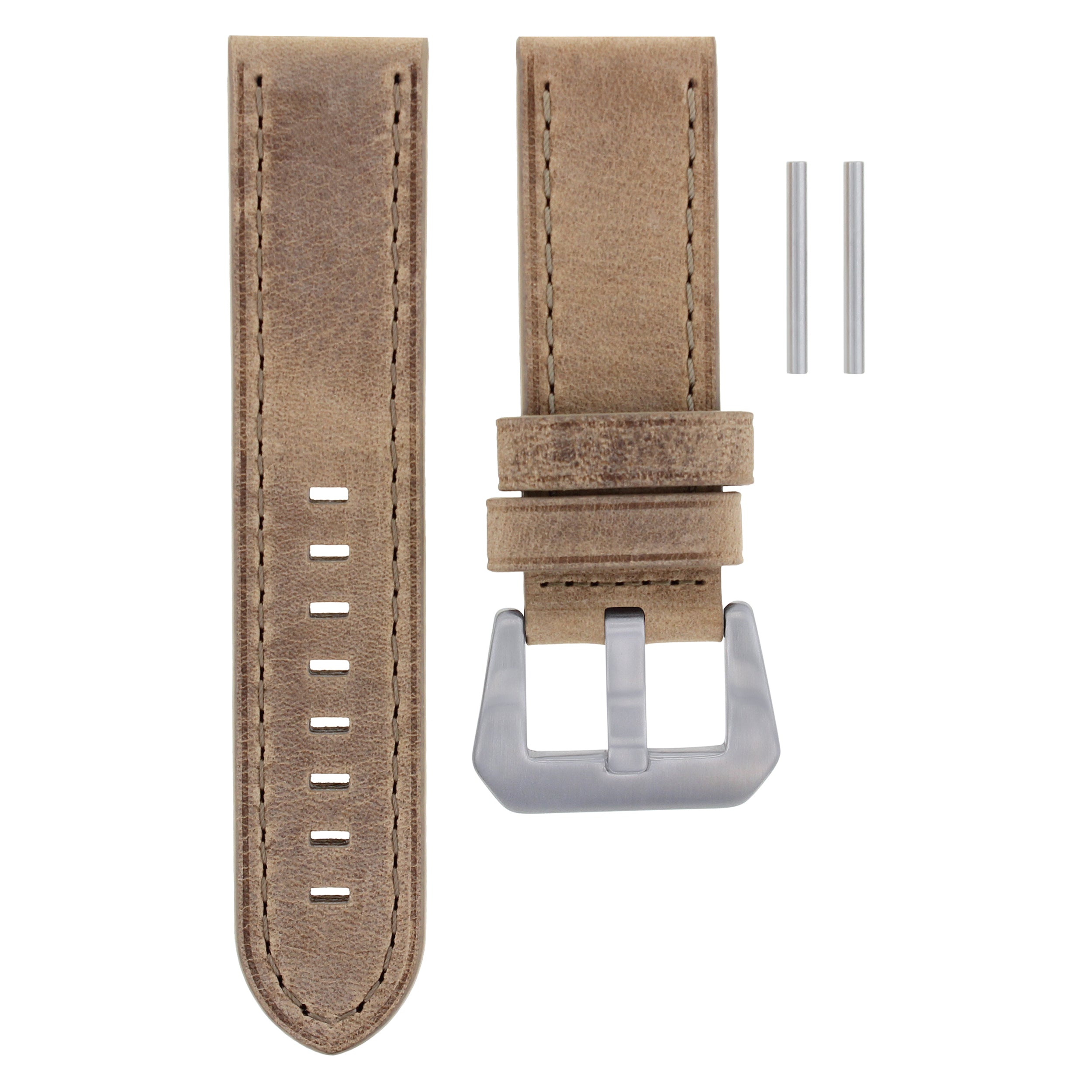 24MM COW LEATHER WATCH BAND STRAP FOR BREITLING SUPER OCEAN AVENGER COLT SAND