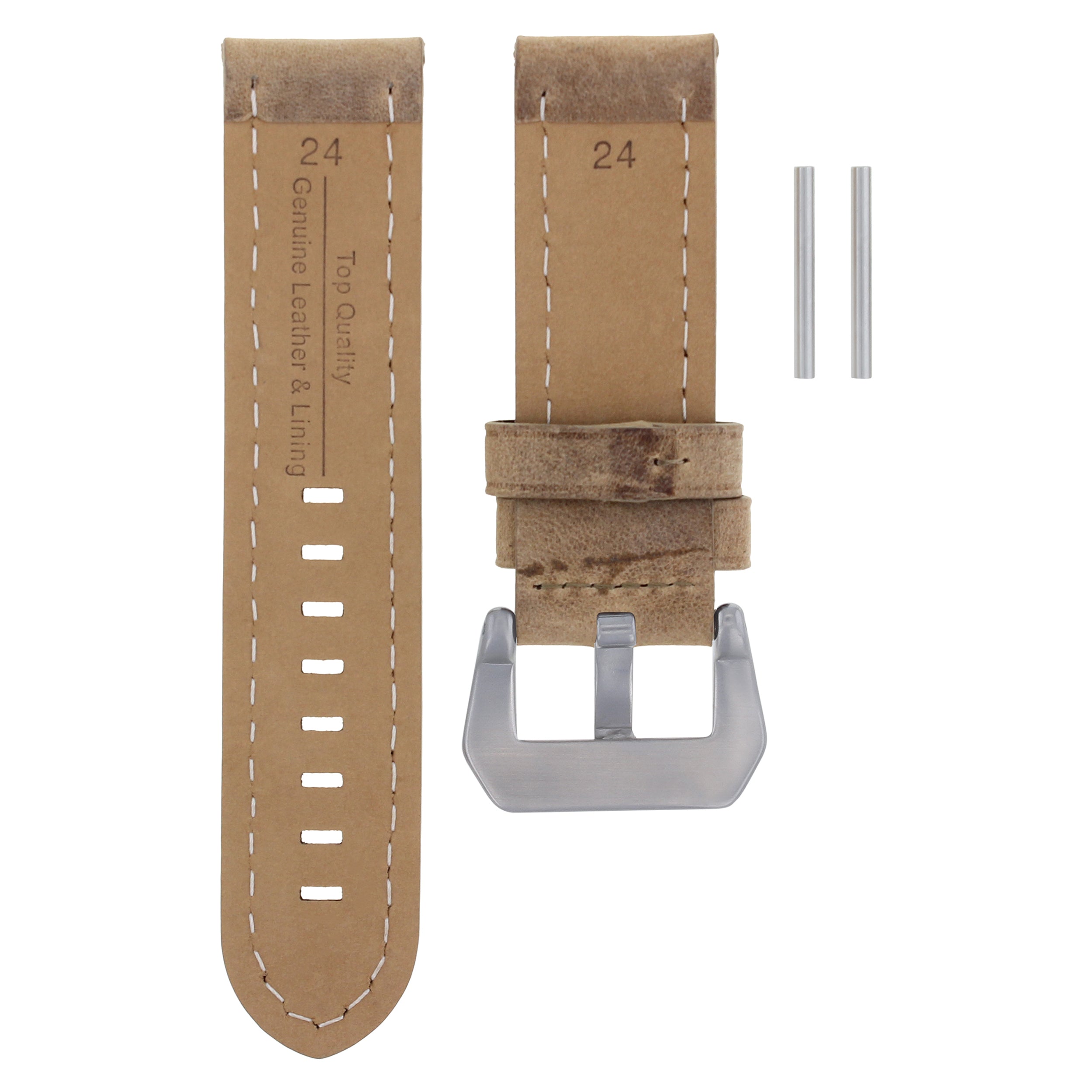24MM COW LEATHER WATCH BAND STRAP FOR BREITLING SUPER OCEAN AVENGER COLT SAND