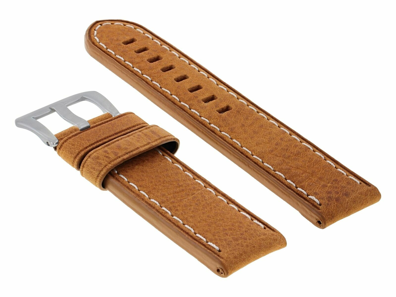 24MM LEATHER WATCH BAND STRAP FOR BREITLING NAVITIMER BENTLEY COLT ABYSS TAN WS