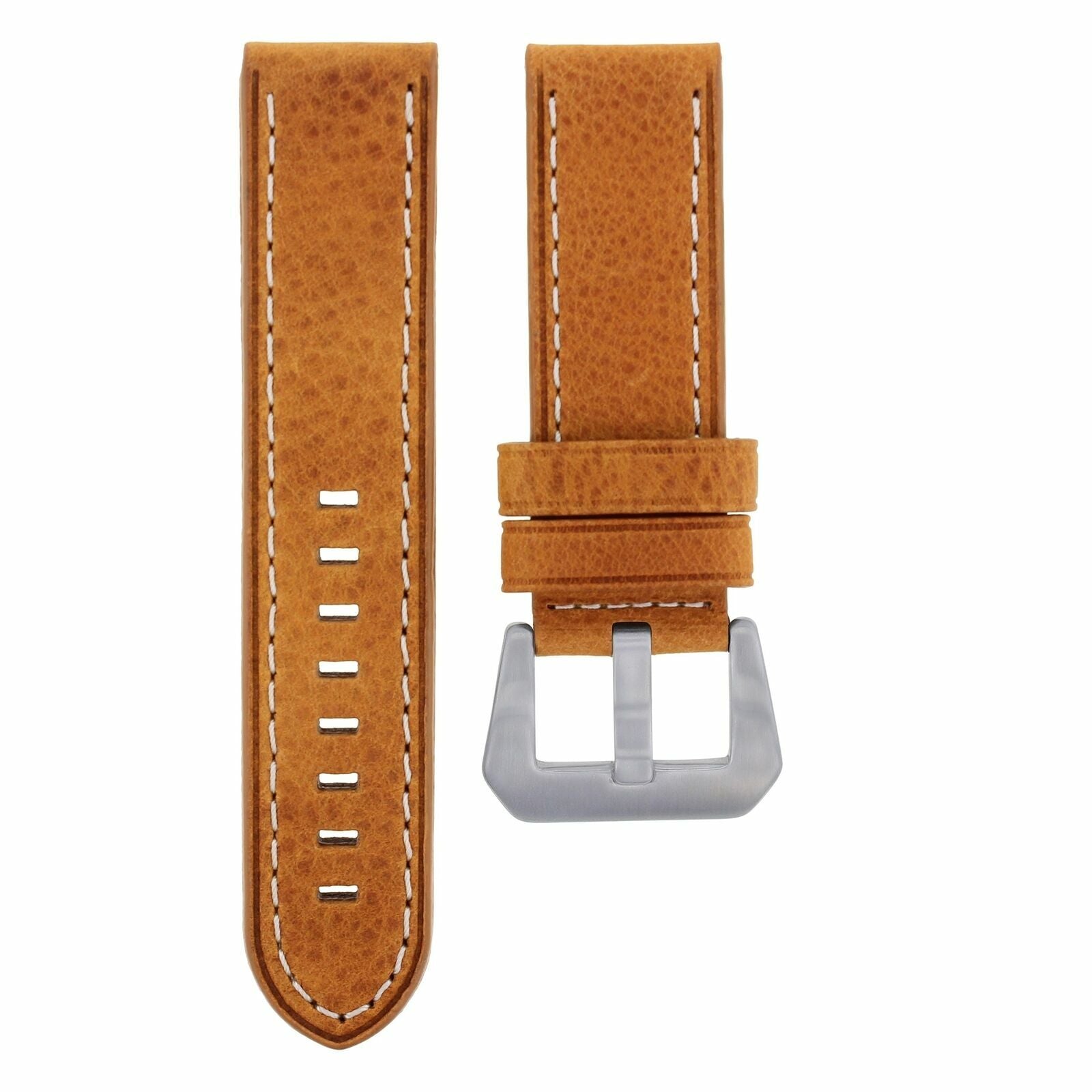 24MM LEATHER WATCH BAND STRAP FOR BREITLING NAVITIMER BENTLEY COLT ABYSS TAN WS