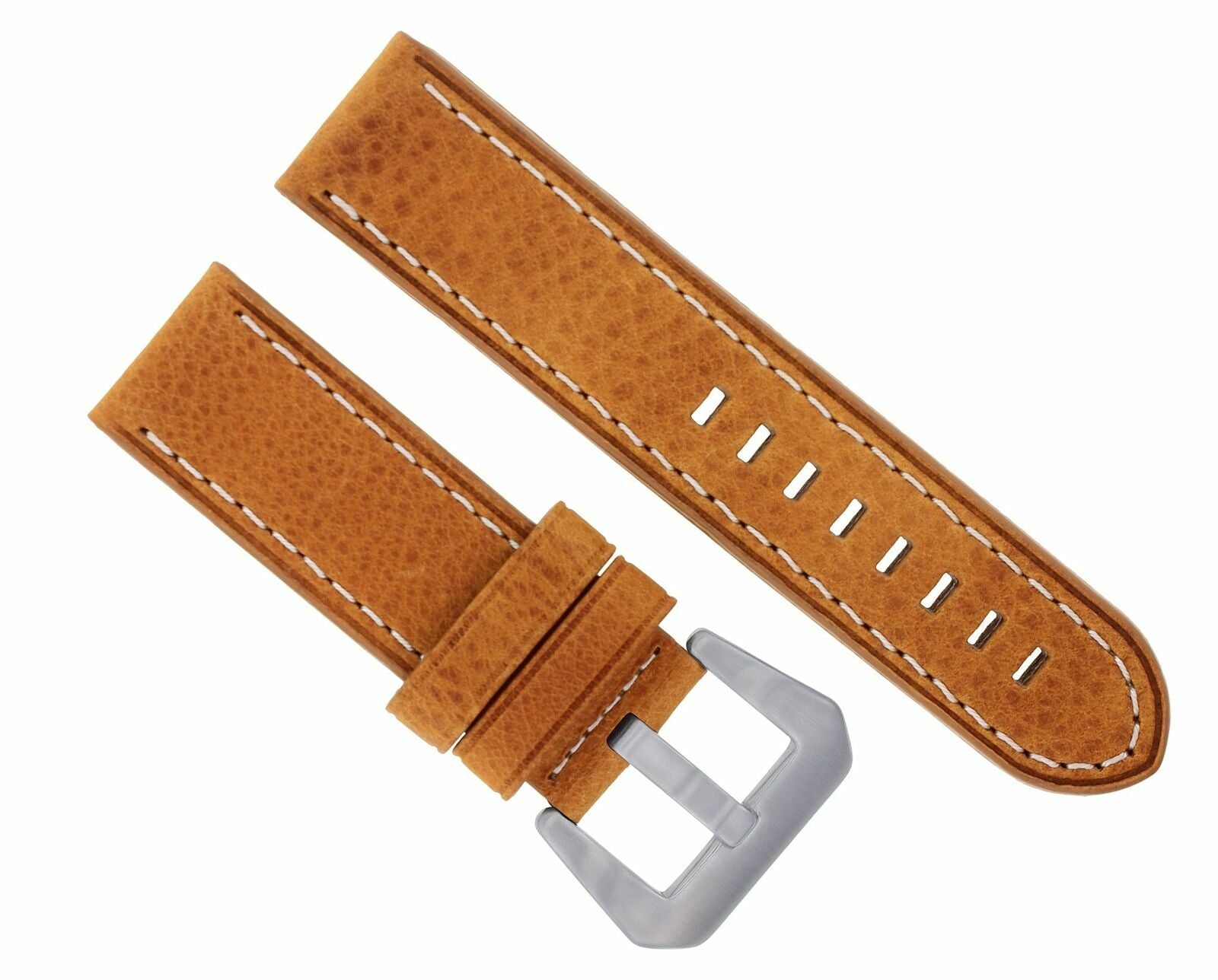 24MM LEATHER WATCH BAND STRAP FOR BREITLING NAVITIMER BENTLEY COLT ABYSS TAN WS