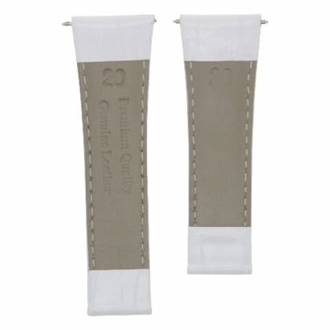 LEATHER STRAP BAND FOR ROLEX DAYTONA 116519 116523 WATCH WHITE BLACK ST REGULAR