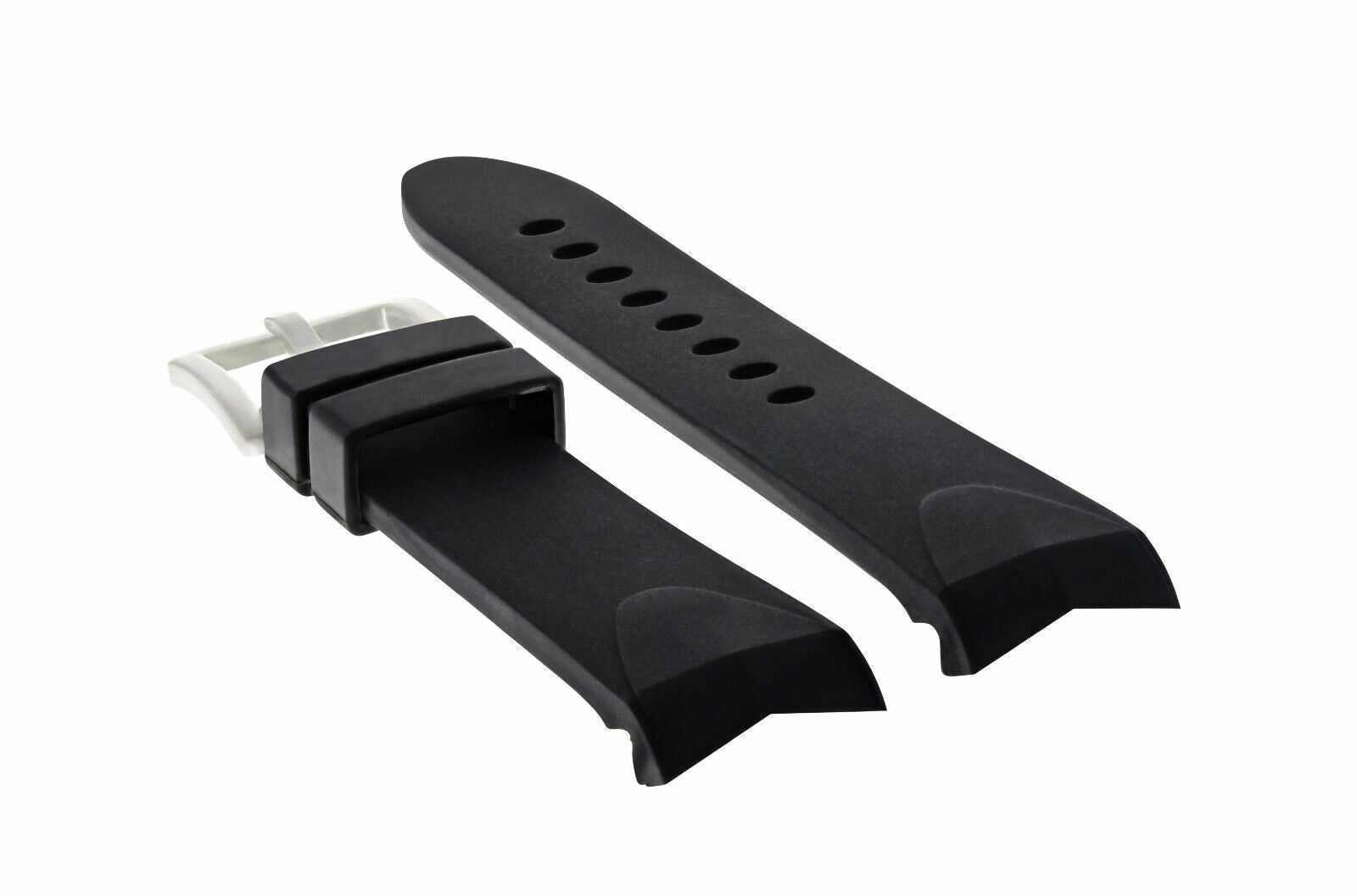 SILICONE RUBBER BAND STRAP 22MM FOR OMEGA SEAMASTER PLANET OCEAN WATCH BLACK
