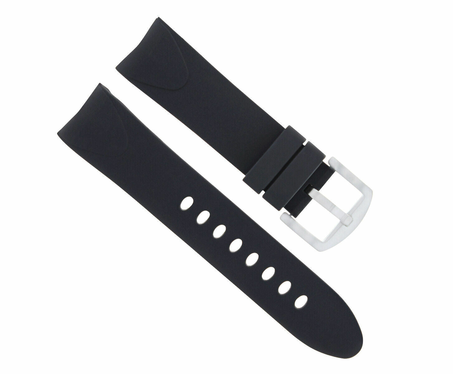 SILICONE RUBBER BAND STRAP 22MM FOR OMEGA SEAMASTER PLANET OCEAN WATCH BLACK