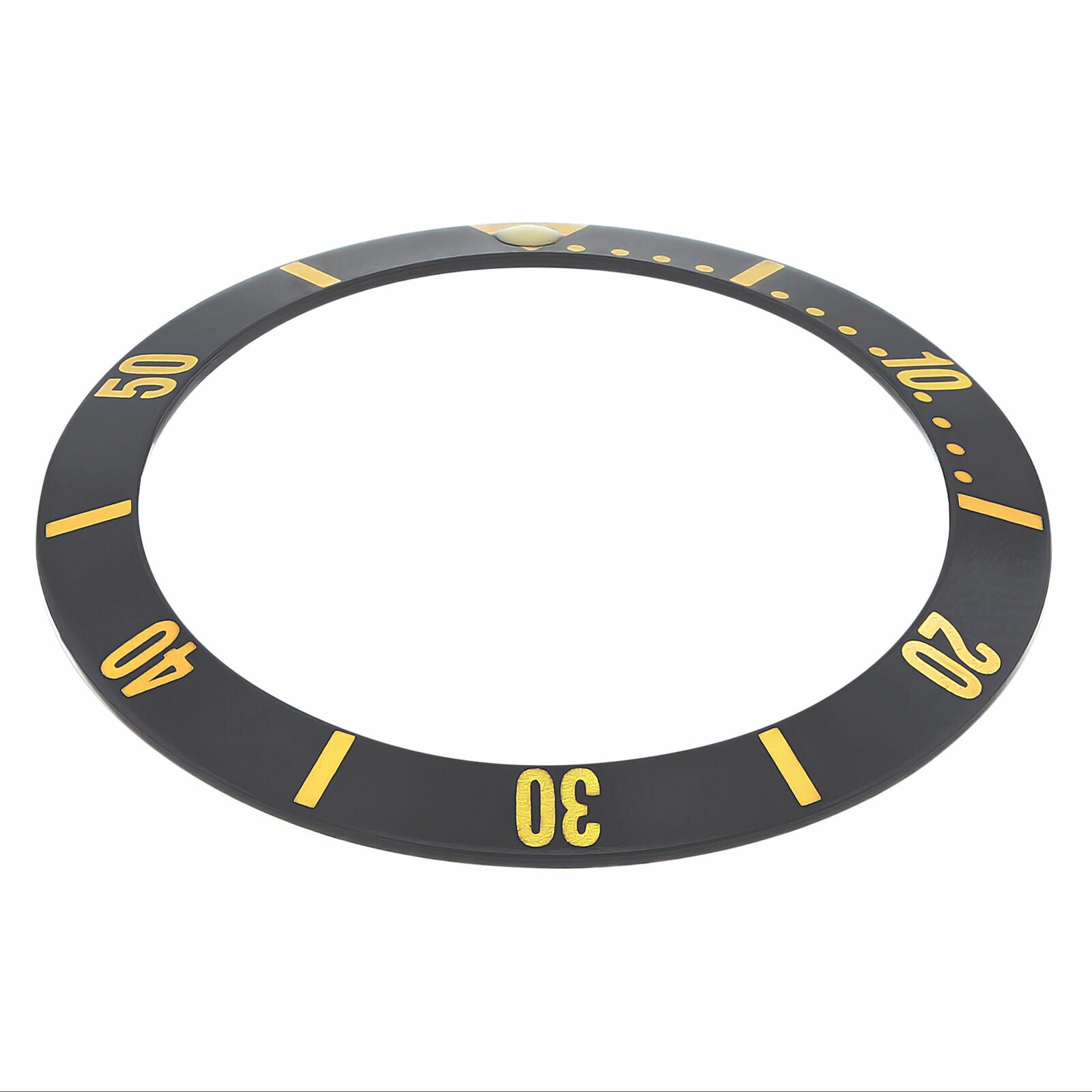BEZEL INSERT FOR LADY OMEGA SEAMASTER QUARTZ 796-1051 BLACK GOLD FONT