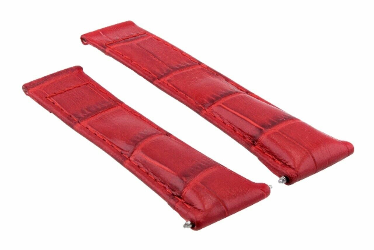 LEATHER STRAP BAND FOR ROLEX DAYTONA WATCH 16518 16523 116519 116520 RED REGULAR