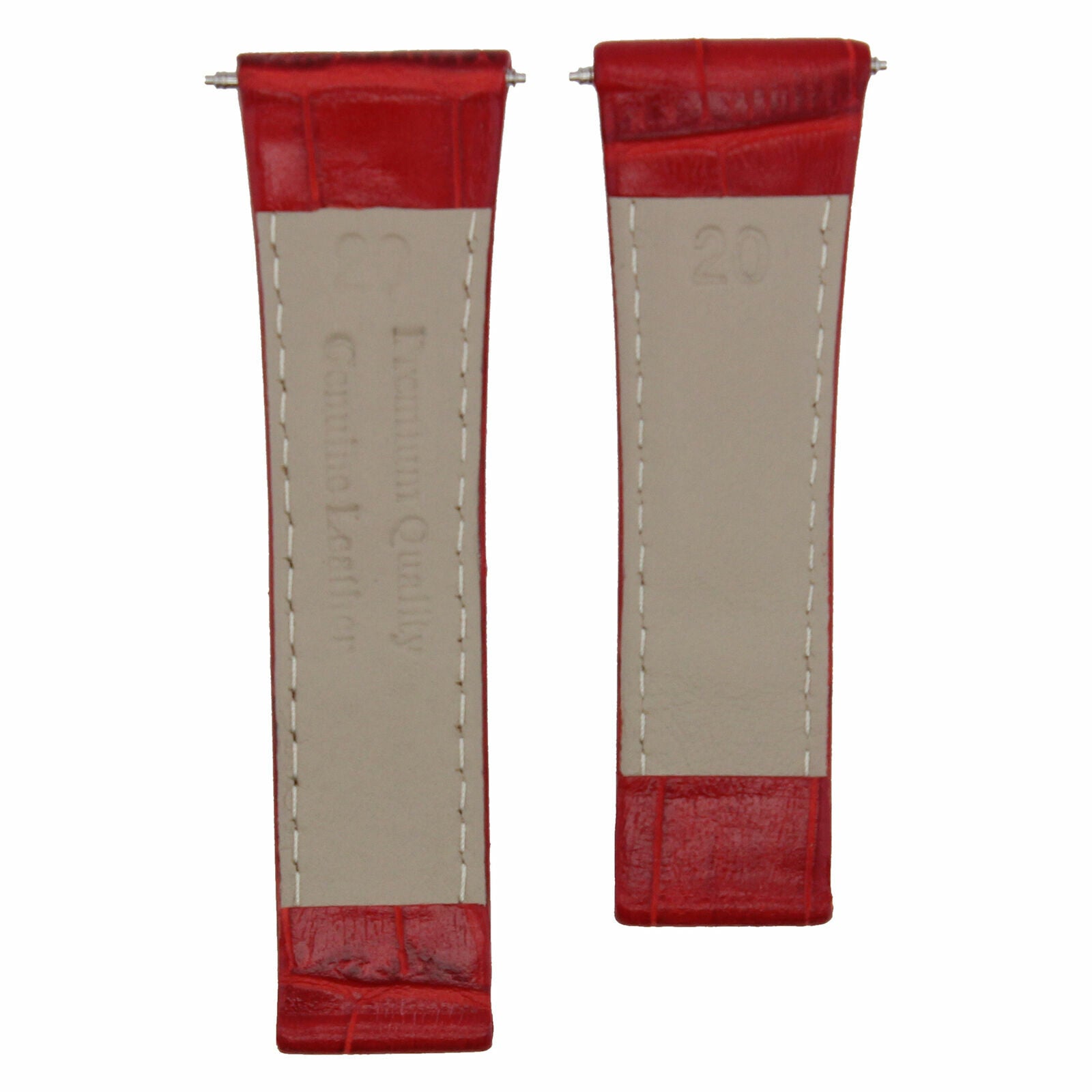 LEATHER STRAP BAND FOR ROLEX DAYTONA WATCH 16518 16523 116519 116520 RED REGULAR