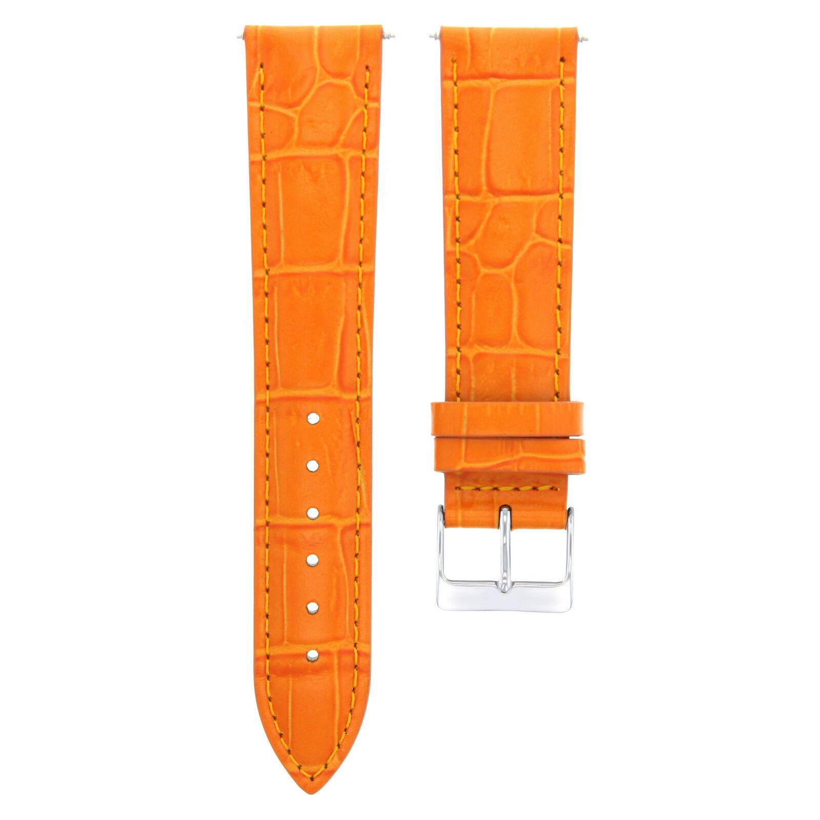 19MM GENUINE ITALIAN LEATHER WATCH BAND STRAP FOR LONGINES WATCH ORANGE
