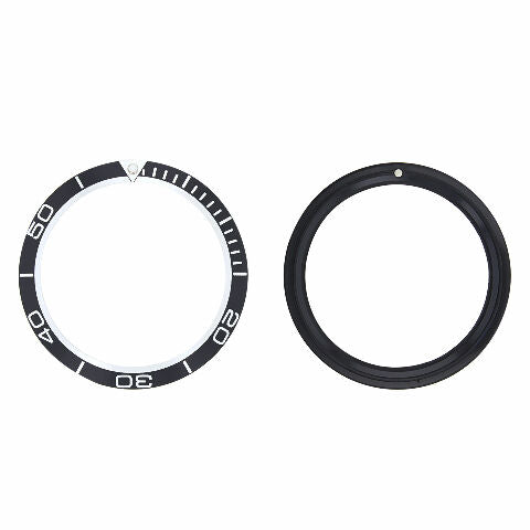 BEZEL INSERT FOR FIT 42MM OMEGA SEAMASTER PLANET OCEAN WATCH BLACK TOP QUALITY