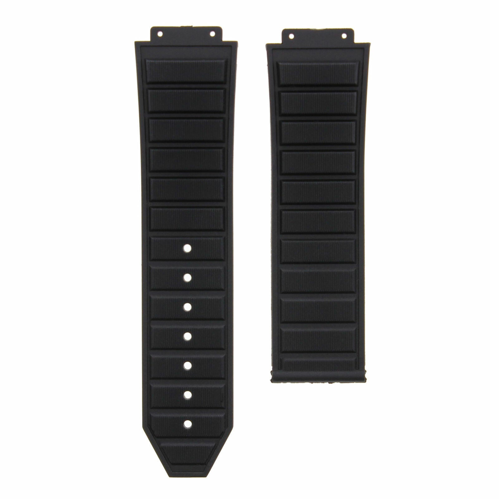 24MM RUBBER BAND STRAP FOR HUBLOT 44-45MM H BIG BANG + 4 BLACK SCREW BLACK