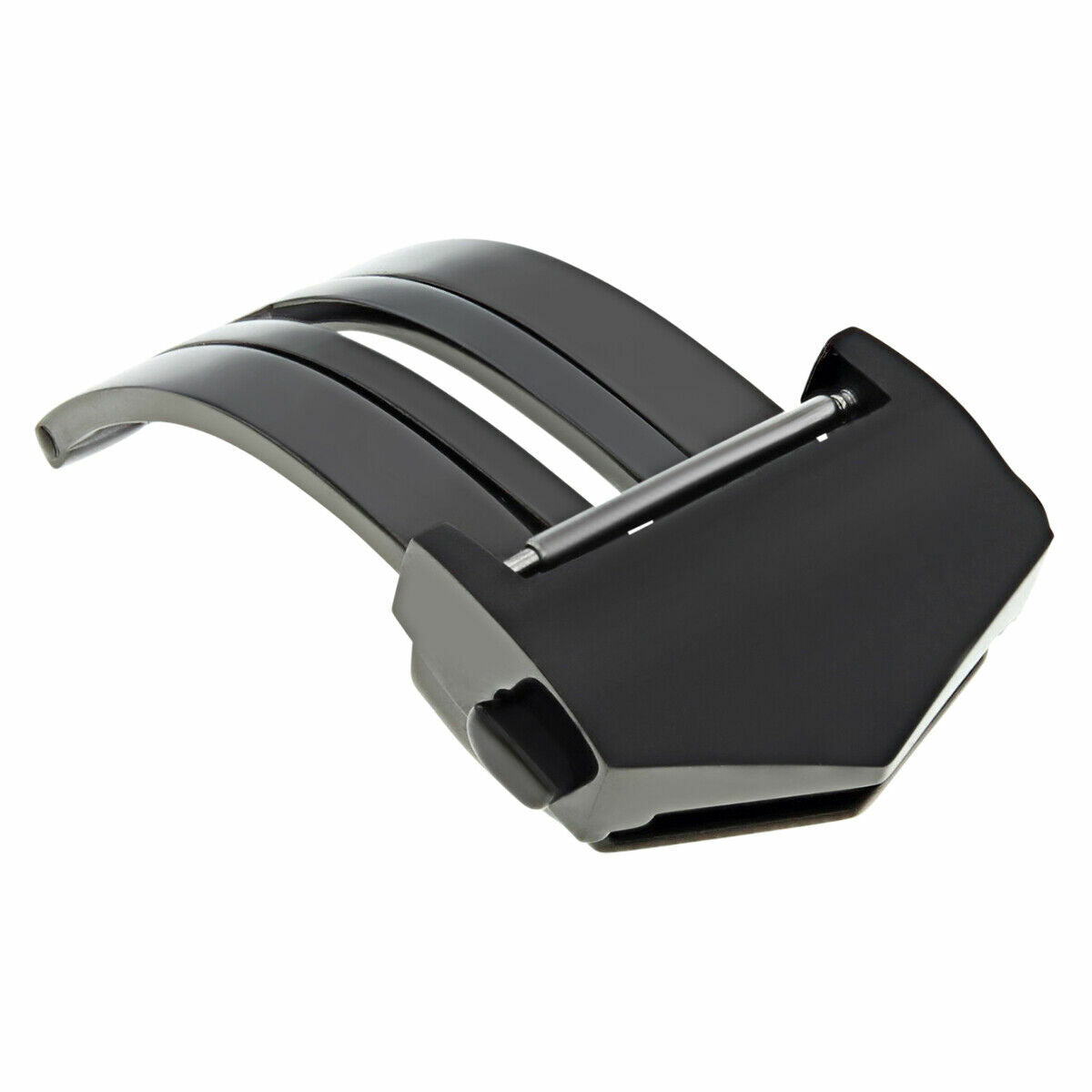 18MM DEPLOYMENT LEATHER BAND BUCKLE CLASP FC5030 FOR TAG HEUER MONACO BLACK