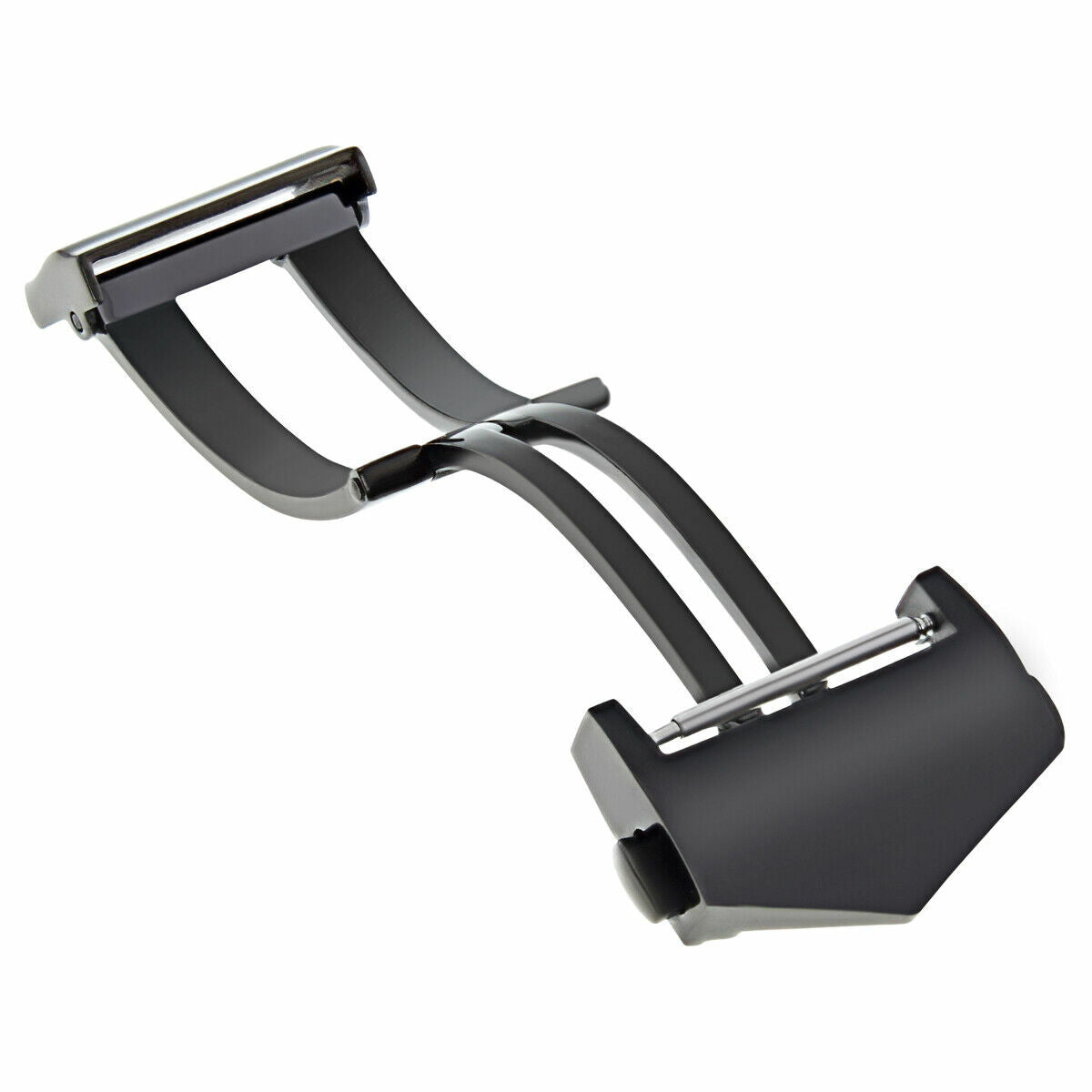 18MM DEPLOYMENT LEATHER BAND BUCKLE CLASP FC5014 FOR TAG HEUER CARRERA BLACK