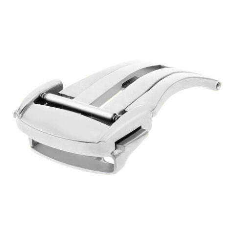 16MM STEEL BUCKLE STRAP BAND CLASP LEATHER DEPLOYMENT FOR OMEGA SEAMASTER WATCH