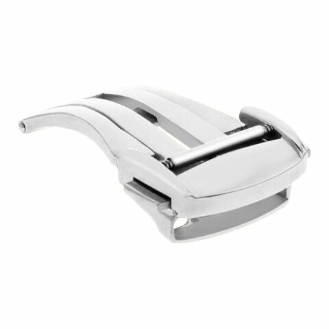 16MM STEEL BUCKLE STRAP BAND CLASP LEATHER DEPLOYMENT FOR OMEGA SEAMASTER WATCH