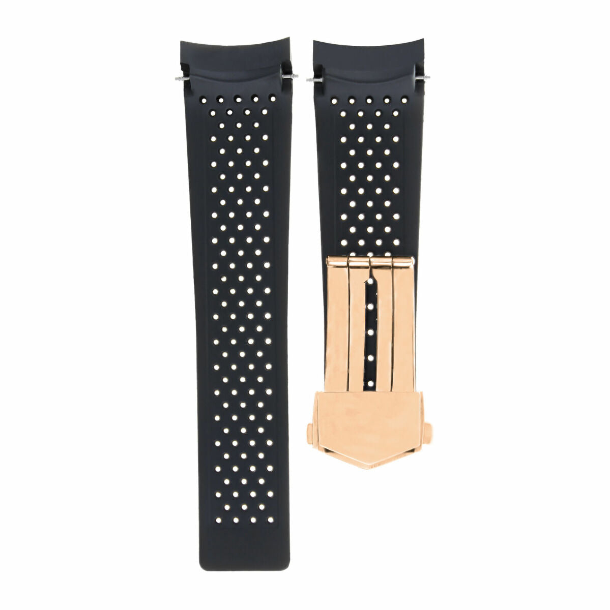 22MM SILICONE RUBBER BAND STRAP CLASP FOR TAG HEUER CARRERA MONAC0 PERFORAT WATCH