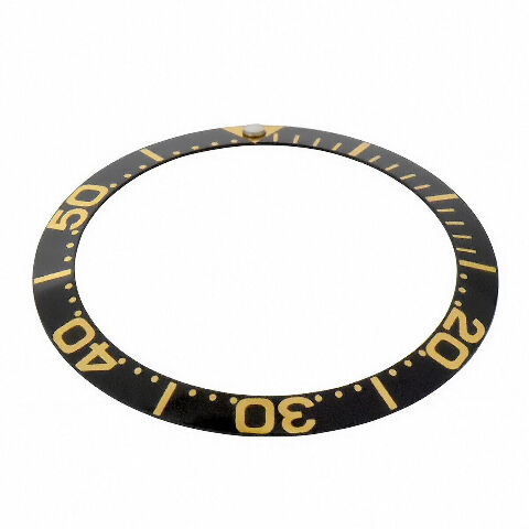 BEZEL INSERT FOR INVICTA 8926C 8928OB PRO DIVER BLACK LARGE NUMBER GOLD FONT