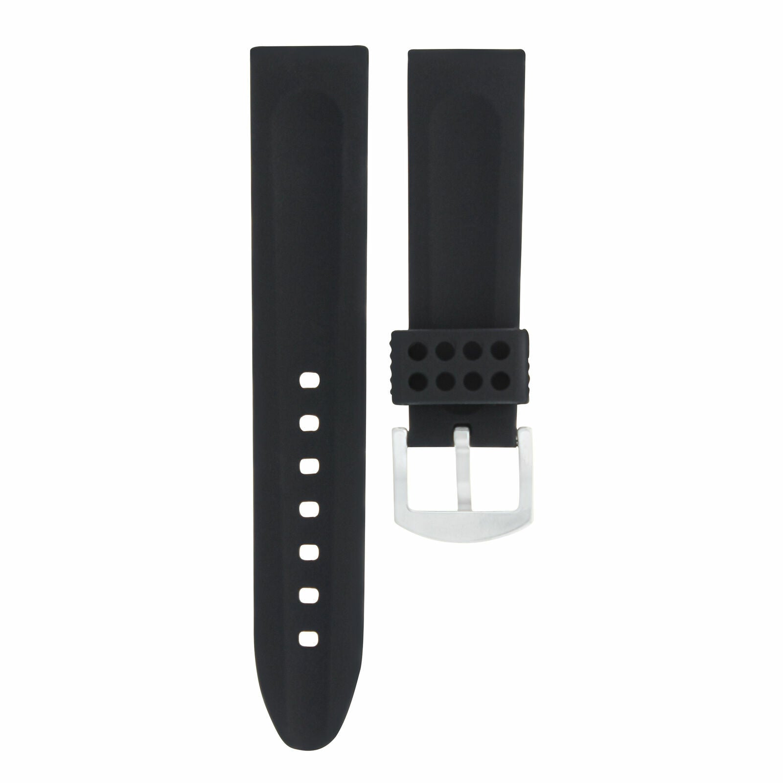 22MM RUBBER WATCH STRAP BAND FOR LUMINOX SENTRY A0201.BO BLACKOUT 0200 BLACK