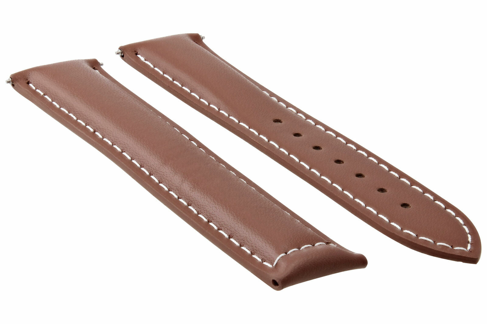 22MM LEATHER WATCH STRAP BAND CLASP FOR 22/18 OMEGA SEAMASTER PLANET BROWN WS