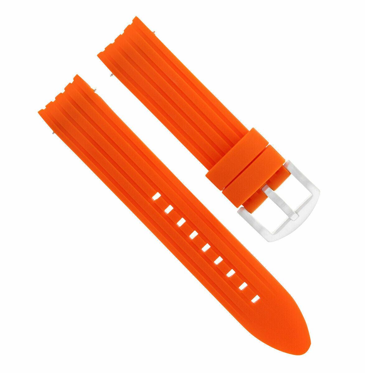 SILICONE RUBBER BAND STRAP 22MM FOR 45MM OMEGA SEAMASTER PLANET OCEAN ORANGE