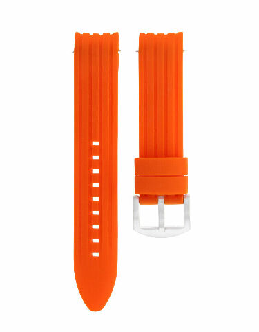 SILICONE RUBBER BAND STRAP 22MM FOR 45MM OMEGA SEAMASTER PLANET OCEAN ORANGE