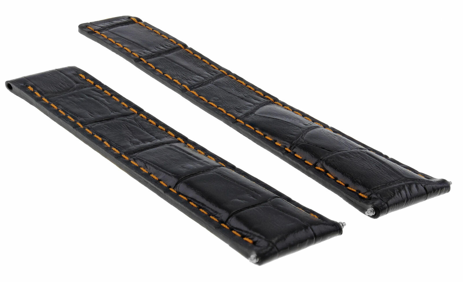 18/16MM LEATHER WATCH BAND STRAP FOR CARTIER TANK QUARTZ FRANCAISE BLACK OS