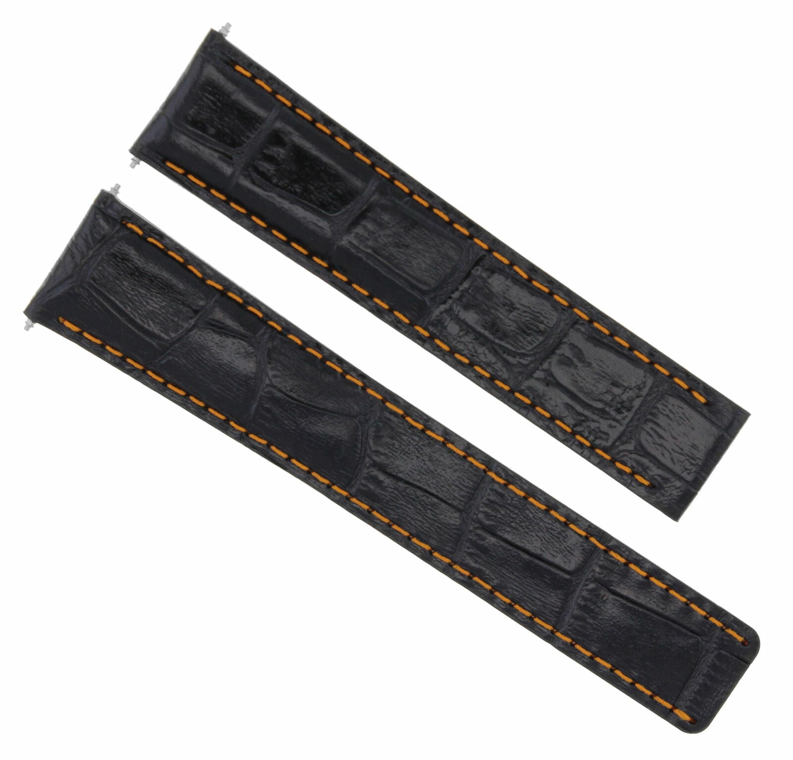 18/16MM LEATHER WATCH BAND STRAP FOR CARTIER TANK QUARTZ FRANCAISE BLACK OS